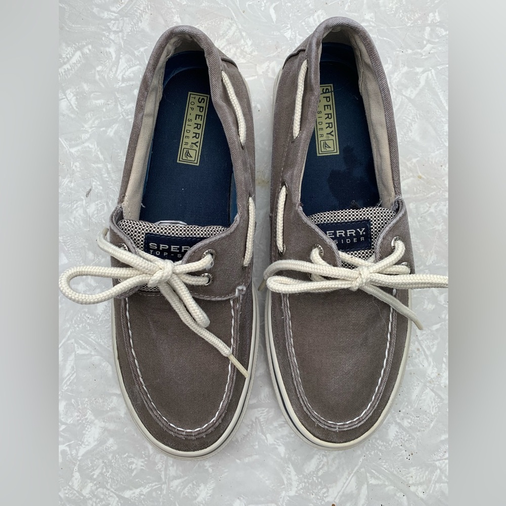 Sperry Gray Top Sider dock shoes Men’s size 9